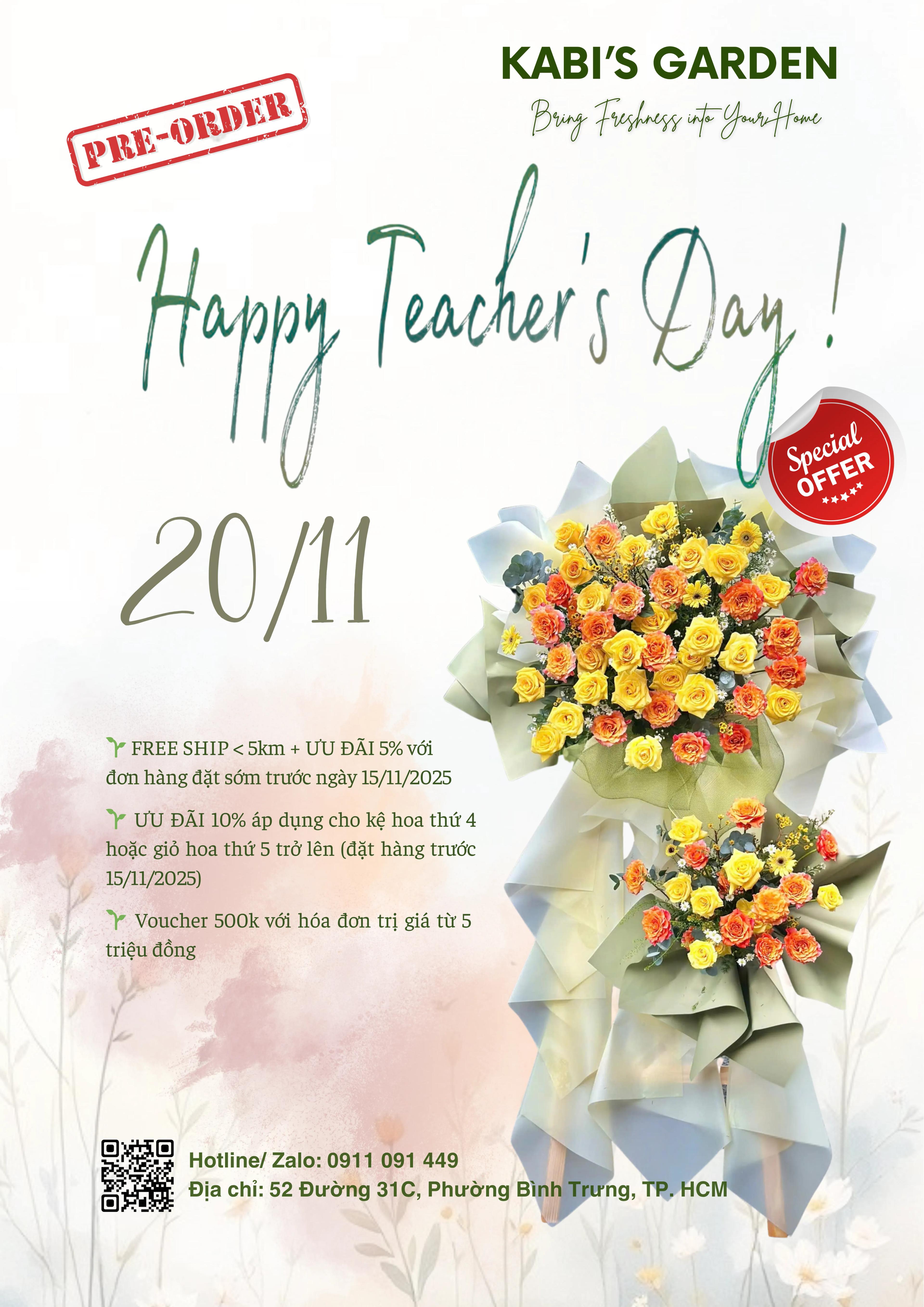 ƯU ĐÃI NGÀY NHÀ GIÁO VIỆT NAM 20/11